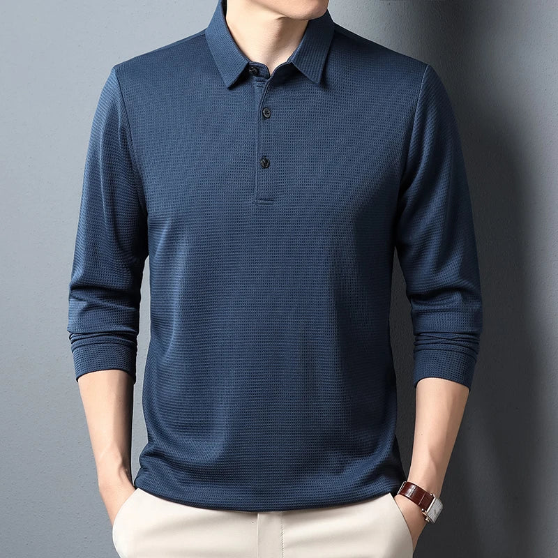 Men's Business Casual Polo Long