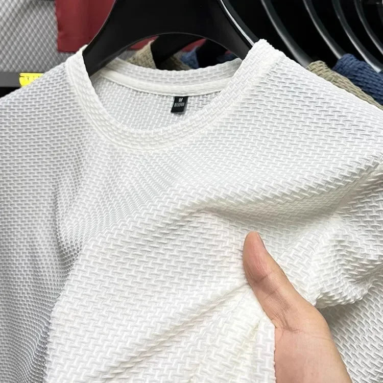 Men’s Textured Waffle Knit T-Shirt