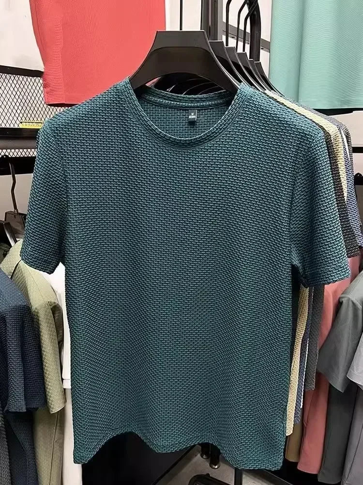 Men’s Textured Waffle Knit T-Shirt