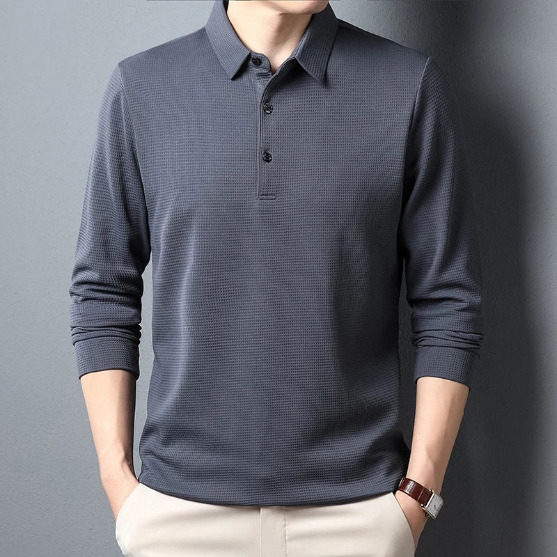 Men's Business Casual Polo Long