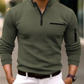 Men’s Olive Green Zip Polo