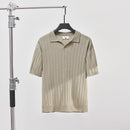 Men’s Ribbed Knit Polo Shirt