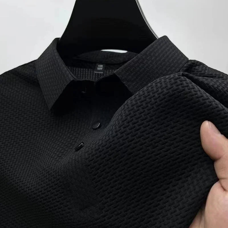 Men’s Premium Textured Polo Shirt – Modern Elegance Redefined