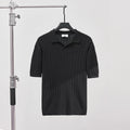 Men’s Ribbed Knit Polo Shirt