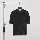 Men’s Ribbed Knit Polo Shirt