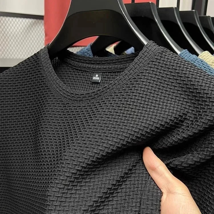 Men’s Textured Waffle Knit T-Shirt