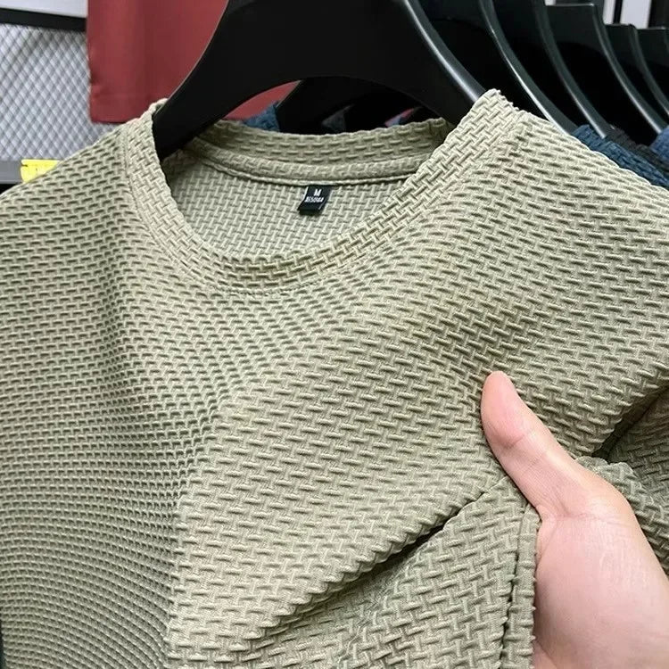 Men’s Textured Waffle Knit T-Shirt