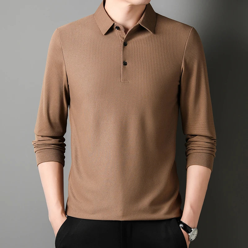 Men's Business Casual Polo Long
