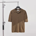 Men’s Ribbed Knit Polo Shirt