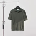 Men’s Ribbed Knit Polo Shirt
