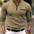 Men’s Olive Green Zip Polo