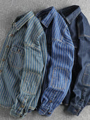 Men’s Striped Denim Shirt