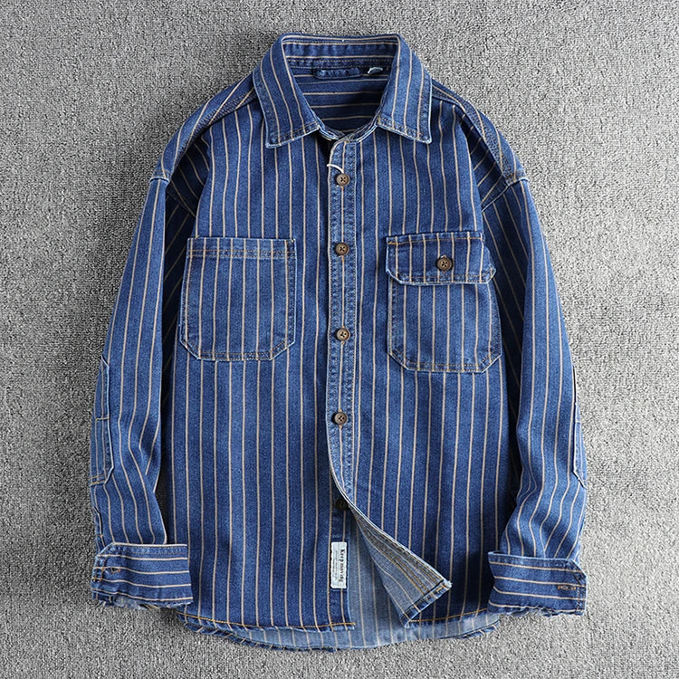 Men’s Striped Denim Shirt