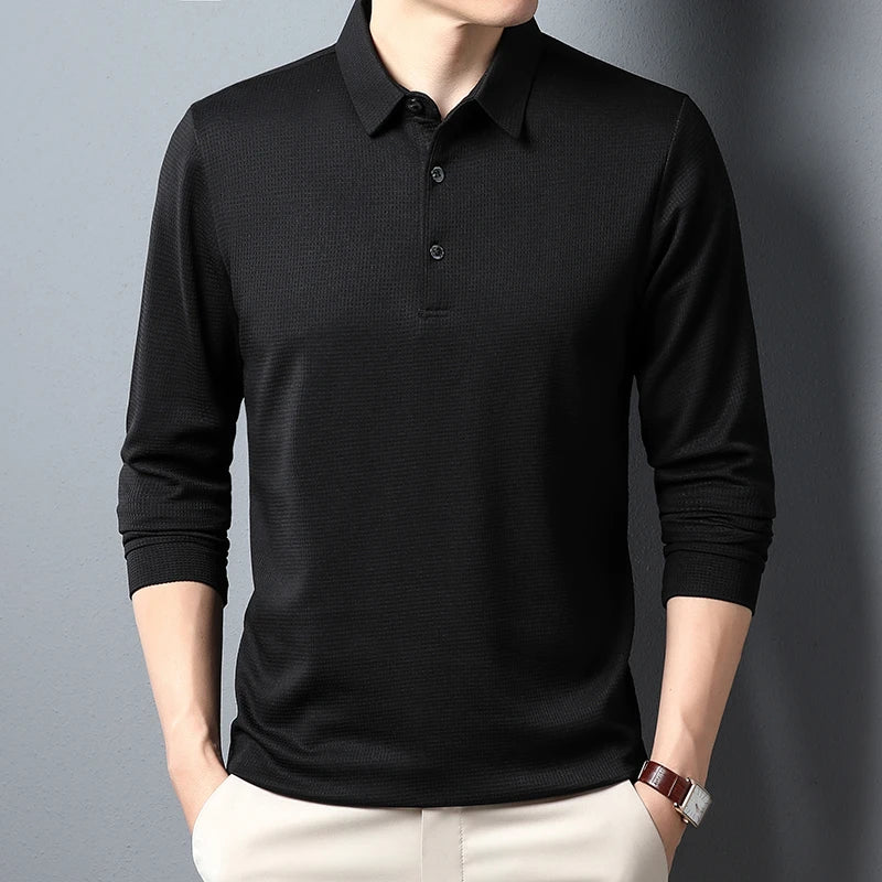 Men's Business Casual Polo Long