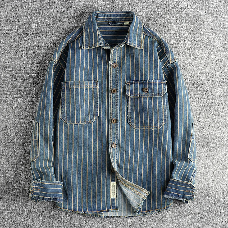 Men’s Striped Denim Shirt